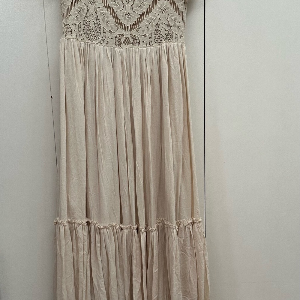 Joyfolie Cream Lace Overlay Dress size 12